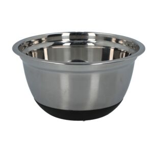 Chef Craft Stainless Steel Non Skid Round Mixing Bowl Silver 2.83 Liter